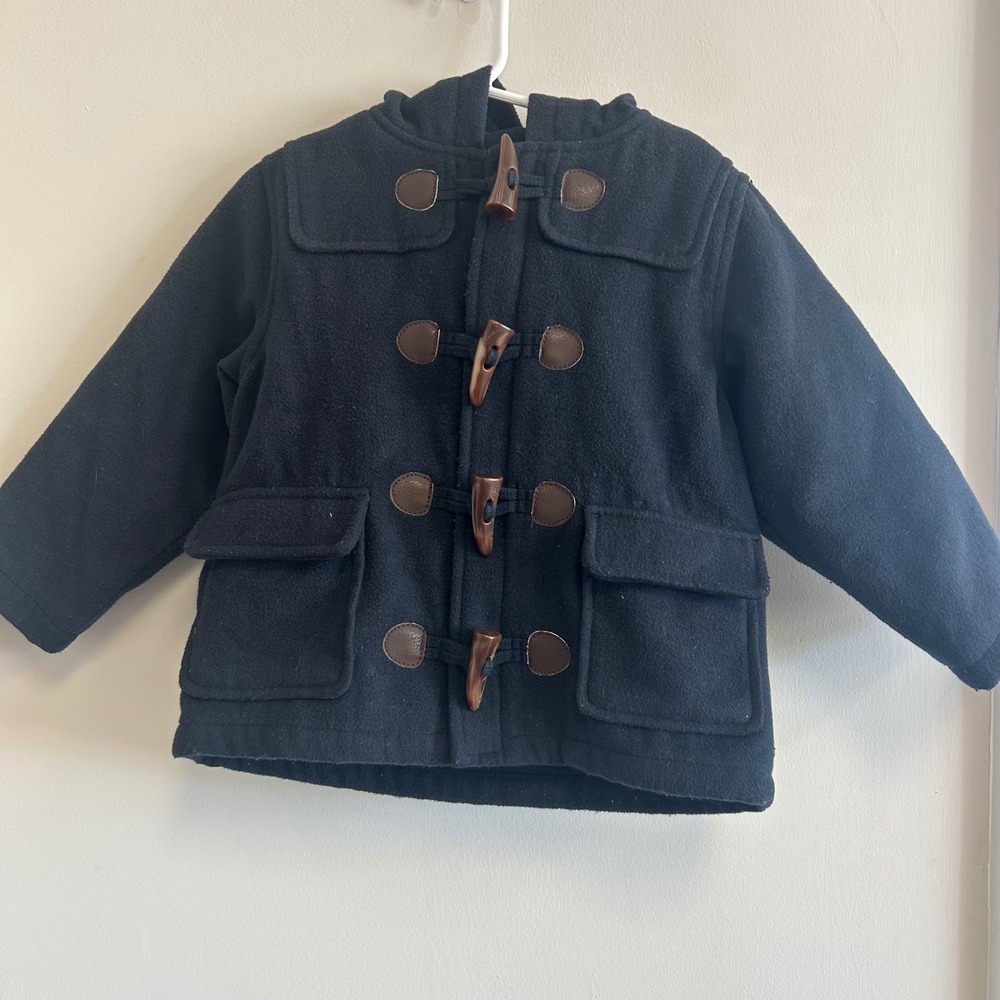 Gymboree Navy Blue Peacoat Toggle Hooded Jacket Kids 2T 3T